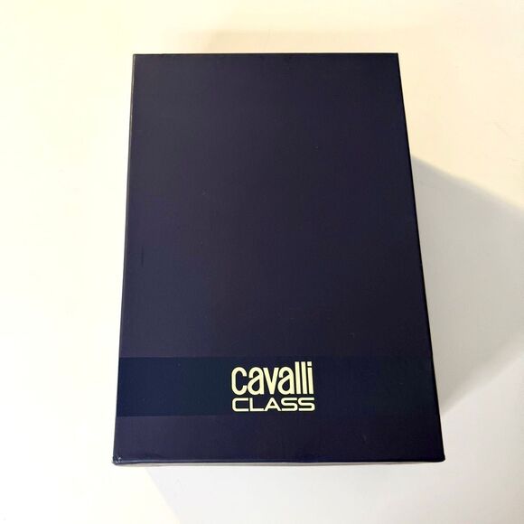 NWT Roberto Cavalli “Cavalli Class” logo hardware white low top sneaker Size 39 - Picture 16 of 16